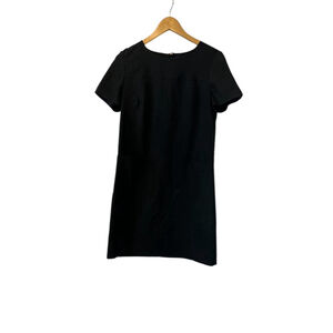 NEXT Black Short Sleeve Crew Neck Knee Length Stretch Shift Dress 10
